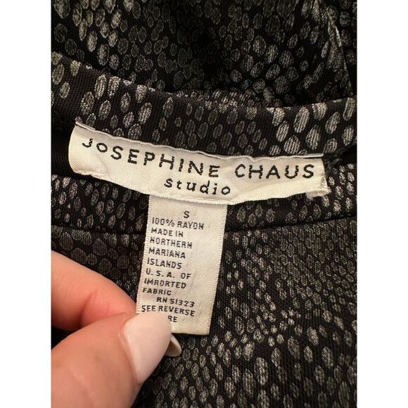 Vintage Josephine Chaus Black Pebbled Patterned Maxi Skirt Size Small - Picture 4 of 4